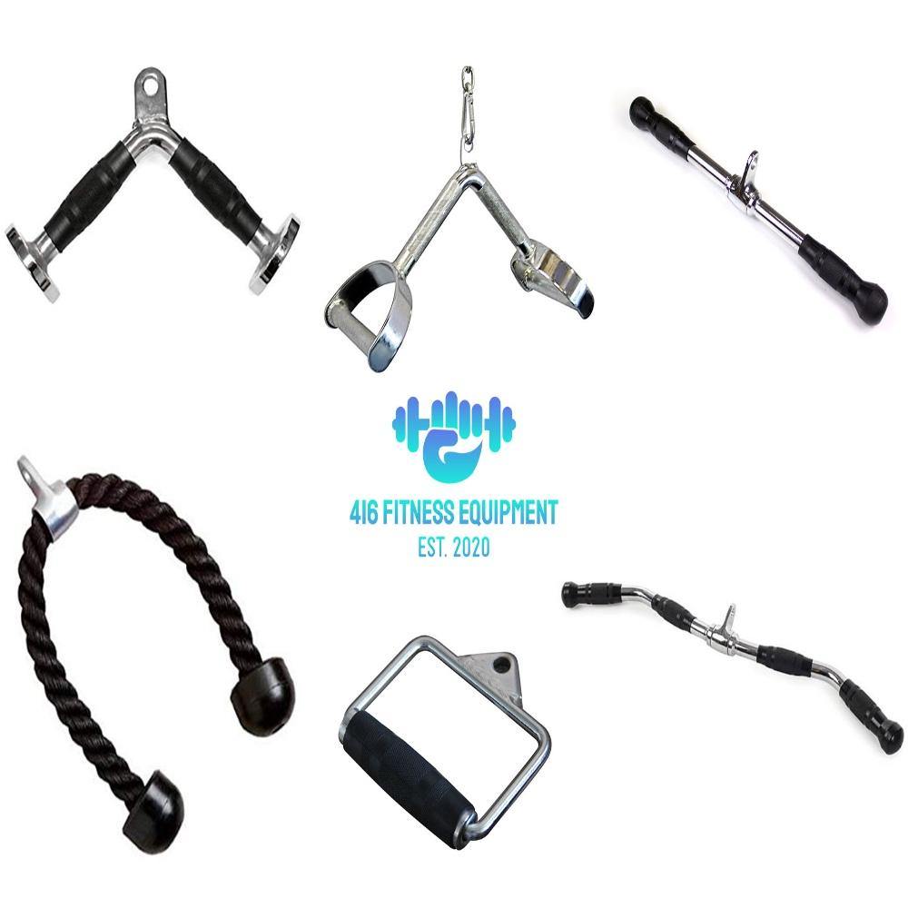 Cable Attachments Set - 6PCS Bundle - 416FitnessEquipment